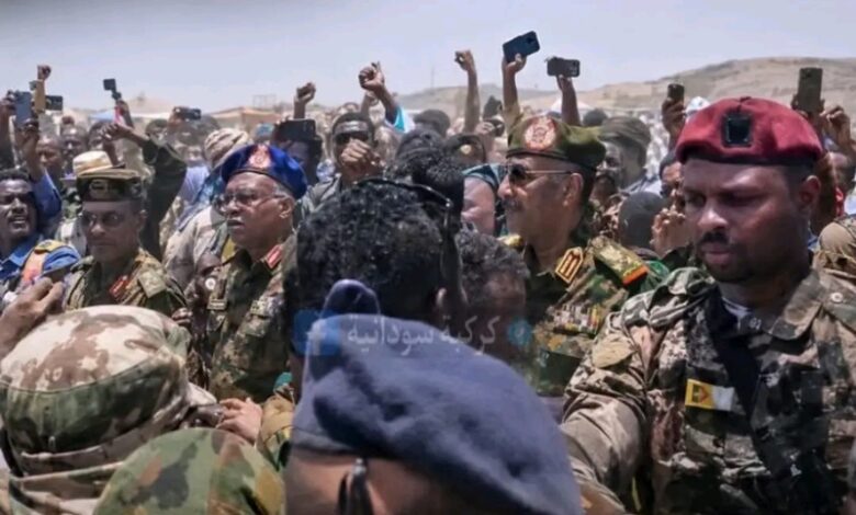 منطقة الرتج: البرهان يصل الحدود