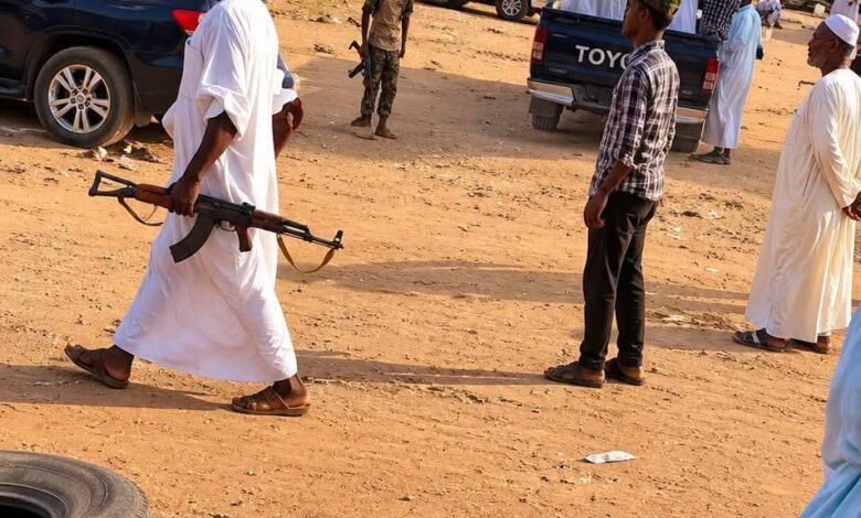 الدبة ملثمون يقتحمون مبنى عدلي